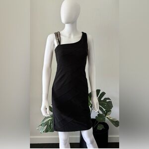 Versace Jeans Black Dress With Rhinestones